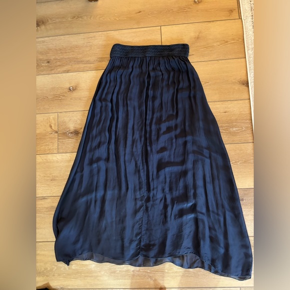 Silk Blue Maxi Skirt by M. made in Italy - Picture 5 of 6